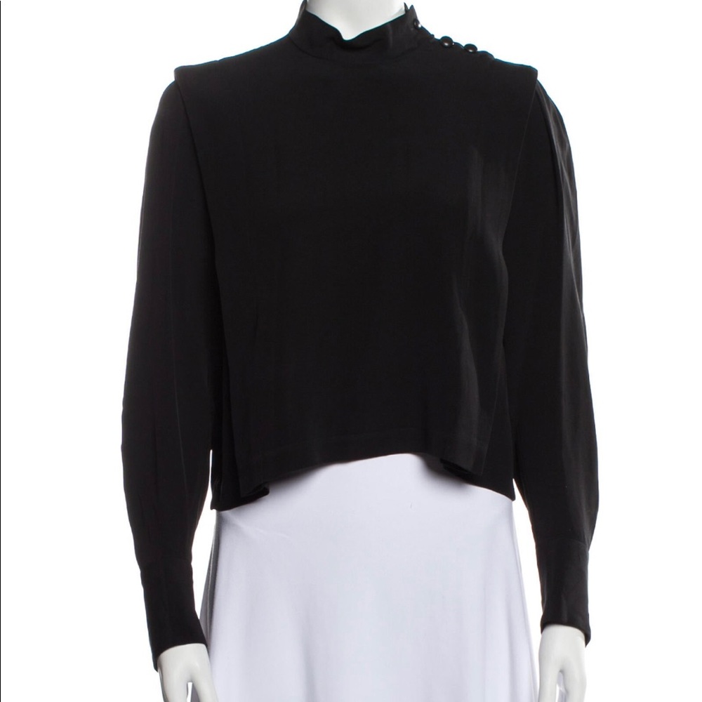 Isabel Marant acetate mock neck crop top